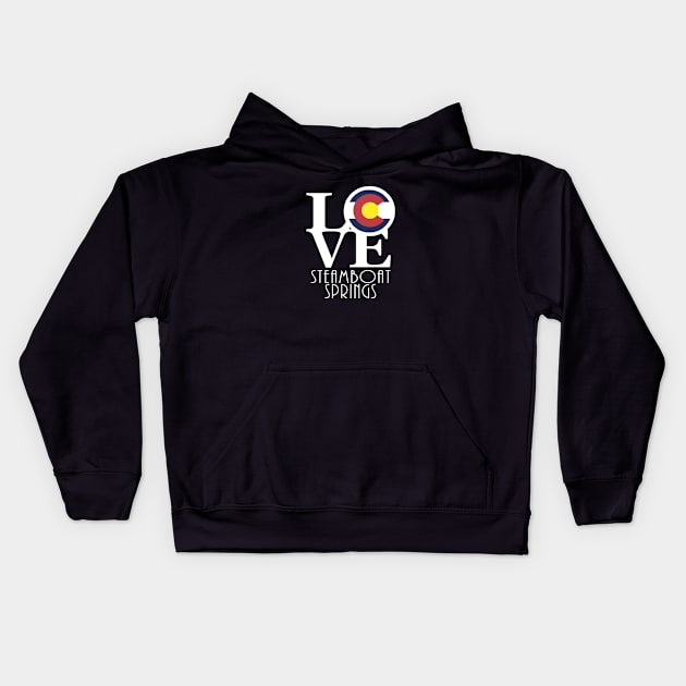 LOVE Steamboat Springs Kids Hoodie by HomeBornLoveColorado